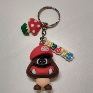 New- Goomba with Hat Keychain with Charms